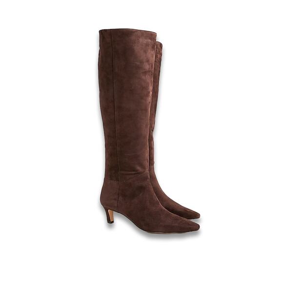 J. Crew Women's Stevie Knee-High Pull-On Boots in Suede Brown Size 10.5 NWOB - Picture 2 of 9